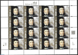 Poland 2017 Tadeusz Kosciuszko Year  Sheet 16v., Mint NH, History - Politicians - Unused Stamps