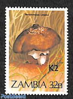 Zambia 1991 Mushroom 2k On 32n 1v, Mint NH, Nature - Mushrooms - Mushrooms