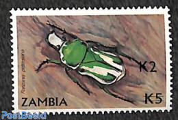 Zambia 1991 Beetle 2K On 5k 1v, Mint NH, Nature - Insects - Zambie (1965-...)