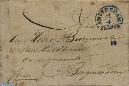 Netherlands 1845 Folding Letter From AMSTERDAM To Bergen Op Zoom, Postal History - ...-1852 Prephilately