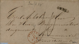 Netherlands 1867 Letter From OMMEN Via ZWOLLE And WORMERVEER To Krommenie, Postal History - Brieven En Documenten