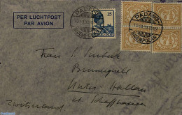 Netherlands Indies 1933 Letter From PADANG SIDEMPOEAN To Switzeerland, Postal History - Other & Unclassified