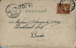 Netherlands, Grootrond Cancellations 1905 Postcard With Grootrond JUTPHAAS, Postal History - Andere & Zonder Classificatie