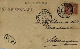 Netherlands, Grootrond Cancellations 1905 Postcard With Grootrond SANTPOORT (STATION), Postal History - Other & Unclassified