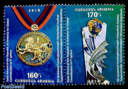 Armenia 2018 State Award For Global IT Contribution 2v, Mint NH, History - Science - Decorations - Computers & IT - Militaria