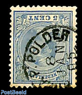 Netherlands, Kleinrond Cancellations 1895 Kleinrond ANNA P:POLDER  On NVPH No. 35, Used - Andere & Zonder Classificatie