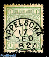 Netherlands, Kleinrond Cancellations 1882 Kleinrond APPELSCHA  On NVPH No. 31, Brown Spots, Used - Other & Unclassified