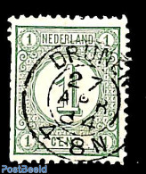 Netherlands, Kleinrond Cancellations 1884 Kleinrond DRUNEN On NVPH No. 31 (damaged Stamp), Used - Otros & Sin Clasificación