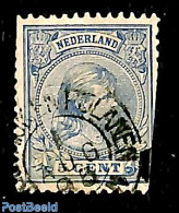 Netherlands, Kleinrond Cancellations 1898 Kleinrond HOUTRIJK EN POLANEN On NVPH No. 35, Damaged Stamp, Used - Sonstige & Ohne Zuordnung