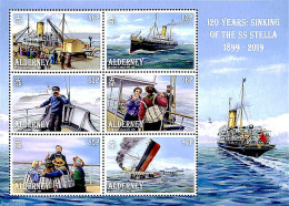 Alderney 2019 SS Stella Sinking 6v M/s, Mint NH, Transport - Ships And Boats - Schiffe