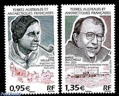 French Antarctic Territory 2019 Yves Valette, Mario Zucchelli 2v, Mint NH, History - Nature - Explorers - Dogs - Neufs