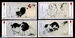 Isle Of Man 2019 Year Of The Pig 4v, Mint NH, Various - New Year - Art - Paintings - Nieuwjaar