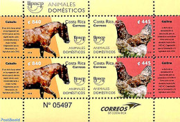 Costa Rica 2018 UPAEP, Horse, Chicken S/s, Mint NH, Nature - Horses - Poultry - U.P.A.E. - Costa Rica