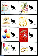 Australia 2019 Greeting Stamps With Personal Tabs 8v S-a (tab May Vary), Mint NH, Nature - Various - Roses - Greetings.. - Ongebruikt