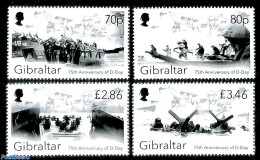 Gibraltar 2019 D-Day 4v, Mint NH, History - Transport - Various - World War II - Ships And Boats - Maps - Guerre Mondiale (Seconde)