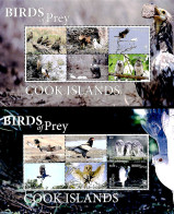Cook Islands 2018 Birds Of Prey 12v (2 M/s), Mint NH, Nature - Birds - Birds Of Prey - Owls - Autres & Non Classés