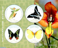 Gambia 2019 Butterflies 4v M/s, Mint NH, Nature - Butterflies - Gambie (...-1964)