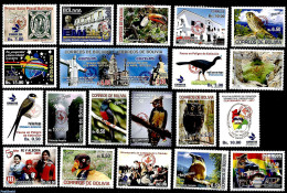 Bolivia 2018 Overprints 21v, Mint NH, Nature - Birds - Owls - Stamps On Stamps - Briefmarken Auf Briefmarken