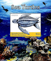 Grenada Grenadines 2019 Sea Turtles S/s, Mint NH, Nature - Animals (others & Mixed) - Reptiles - Turtles - Grenada (1974-...)