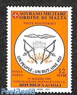 Sovereign Order Of Malta 2001 Postal Convention 1v, Mint NH, History - Coat Of Arms - Autres & Non Classés