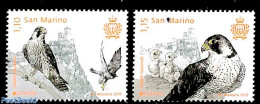 San Marino 2019 Europa, Birds Of Prey 2v, Mint NH, History - Nature - Europa (cept) - Birds - Birds Of Prey - Ongebruikt