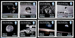 Isle Of Man 2019 50 Years Moonlanding 8v (4x[:]), Mint NH, Transport - Space Exploration - Isla De Man