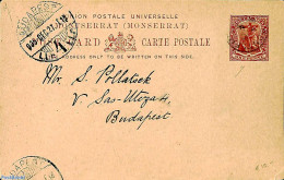 Montserrat 1927 Postcard To Budapest, Used Postal Stationary - Other & Unclassified