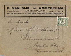 Netherlands 1919 Comm. Cover P. Van Dijk To Berlin, Printed Matter Rate, Postal History - Lettres & Documents