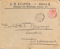 Netherlands 1902 Commercial Letter G.H. Kuiper From BEDUM To Dedemsvaart (kleinrond), Postal History - Covers & Documents