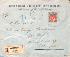 Netherlands 1912 Registered Letter From Amsterdam To Utrecht, Postal History - Lettres & Documents