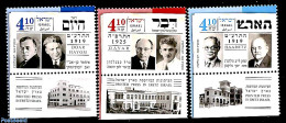 Israel 2019 Printed Press 3v, Mint NH, History - Newspapers & Journalism - Nuevos (con Tab)