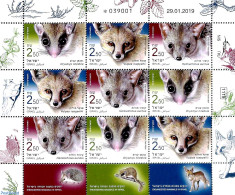 Israel 2019 Endangered Animals M/s, Mint NH, Nature - Animals (others & Mixed) - Unused Stamps (with Tabs)