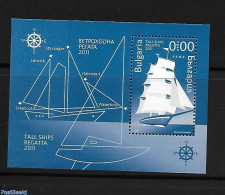Bulgaria 2011 Tall Ships S/s, Blue Print. Not Valid For Postage., Mint NH, Transport - Ships And Boats - Ungebraucht