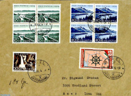 Switzerland 1954 Front Of Letter From Basel To Ames USA, Postal History - Lettres & Documents