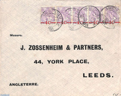 Netherlands 1921 Letter From AMSTERDAM To Leeds, Postal History - Storia Postale