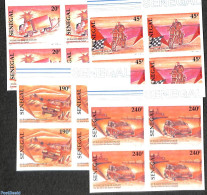 Senegal 1998 Dakar-Agades-Dakar 4v, Blocks Of 4 [+], Imperforated, Mint NH, Sport - Transport - Autosports - Automobil.. - Autos