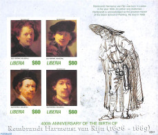 Liberia 2006 Rembrandt Paintings 4v M/s, Imperforated, Mint NH, Art - Paintings - Rembrandt - Andere & Zonder Classificatie