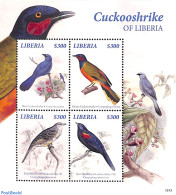 Liberia 2019 Cuckooshrike Of Liberia 4v M/s, Mint NH, Nature - Birds - Otros & Sin Clasificación