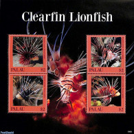 Palau 2019 Clearfin Lionfish 4v M/s, Mint NH, Nature - Fish - Vissen