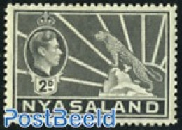 Nyasaland 1938 Stamp Out Of Set, Unused (hinged), Nature - Animals (others & Mixed) - Cat Family - Wild Mammals - Nyassaland (1907-1953)