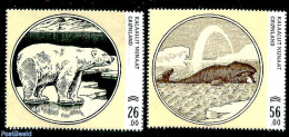 Greenland 2019 Banknotes 2v, Mint NH, Nature - Various - Animals (others & Mixed) - Bears - Sea Mammals - Money On Sta.. - Nuevos
