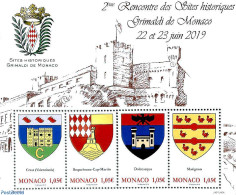 Monaco 2019 Grimaldi History, Coat Of Arms S/s, Mint NH, History - Coat Of Arms - Neufs