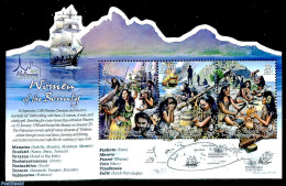 Pitcairn Islands 2017 Women Of The Bounty, Melbourne Overprint S/s, Mint NH, History - Transport - Women - Ships And B.. - Zonder Classificatie