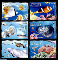 Hong Kong 2019 Underwater Life 6v, Mint NH, Nature - Fish - Turtles - Nuevos
