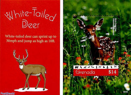 Grenada 2019 White Tailed Deer S/s, Mint NH, Nature - Animals (others & Mixed) - Deer - Wild Mammals - Autres & Non Classés