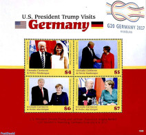 Grenada Grenadines 2019 Donald Trump Visits Germany 4v M/s, Mint NH, History - American Presidents - Germans - Politic.. - Grenada (1974-...)