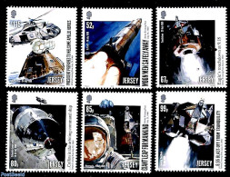 Jersey 2019 Moonlanding 6v, Mint NH, Transport - Space Exploration - Jersey