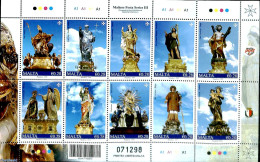 Malta 2019 Festa Series III 10v M/s, Mint NH, Religion - Religion - Art - Sculpture - Beeldhouwkunst