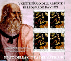 Vatican 2019 Leonardo Da Vinci M/s, Mint NH, Art - Leonardo Da Vinci - Paintings - Unused Stamps