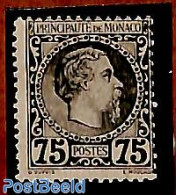 Monaco 1885 75c, Stamp Out Of Set, Unused (hinged) - Nuevos